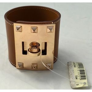 New Hermès Kelly Extreme Dog Bracelet Fauve SZ S